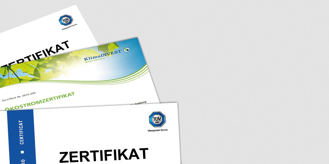 Bild Zertifikate Firma Lüdecke