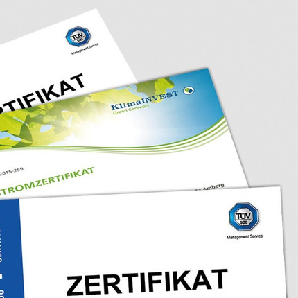 Bild Zertifikate Firma Lüdecke 